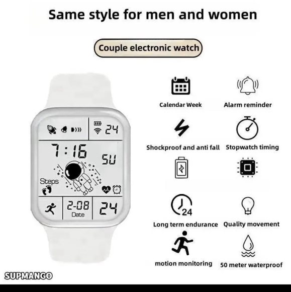 LED White Watch Unisex - Picture 8 of 11